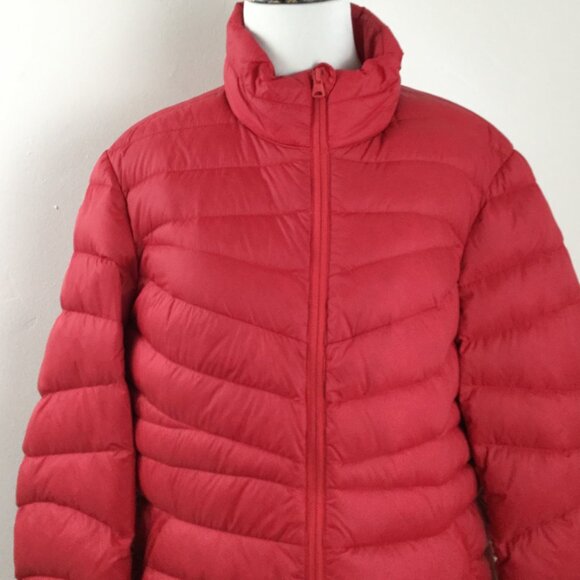 Lands' End Red Puffer Jacket xl (18) - Picture 3 of 10